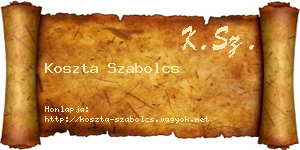 Koszta Szabolcs névjegykártya